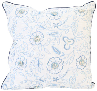 Thumbnail 1: MG MONOGRAM Abstract Floral Decorative Pillow - 22" x 22" 