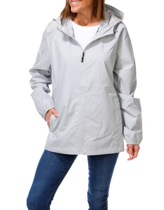 Thumbnail 1: Big Chill Women's Plus Full Zip Rain Jacket 