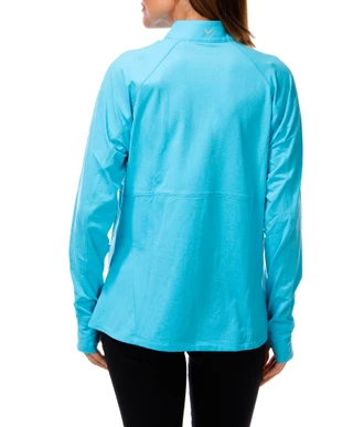 Thumbnail 2: Callaway Women's Active Opti-Dri  1/4 Zip Long Sleeve Golf Shirt 