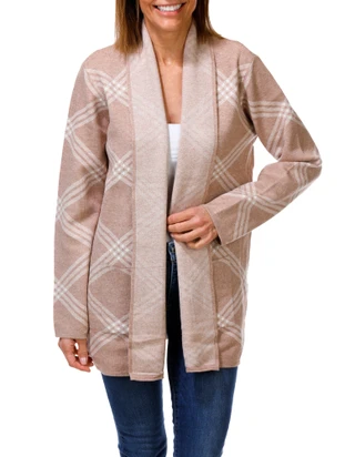 Thumbnail 1: Kathy Ireland Women's Open Front Long Sleeve Cardigan 