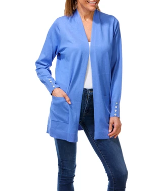 Thumbnail 1: Cyrus Women's Open Front 2 Pocket Cardigan with Button Details 