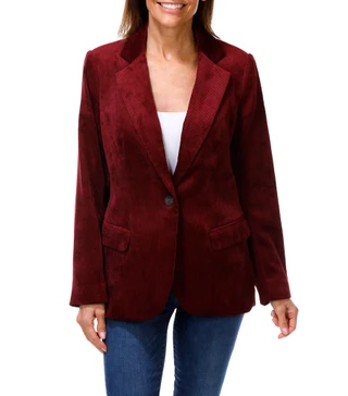 Thumbnail 1: JONES NEW YORK Women's 1 Button Corduroy Blazer  