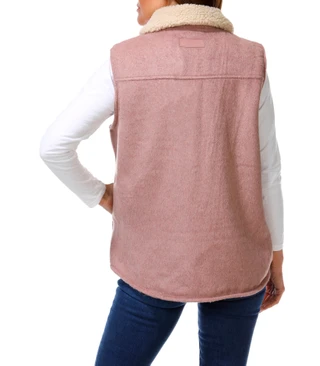 Thumbnail 2: Sanctuary Women's Cozy Zip Up 2 Pocket Sherpa Lined Vest 