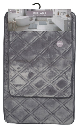 Thumbnail 1: Buffalo 2 Pc Memory Foam Bath Mat Set 