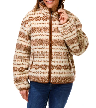 Thumbnail 1: MISS ME Women's Fleece 2 Pocket Zip Up Lined Jacket 