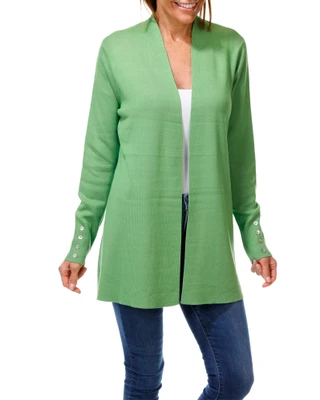 Thumbnail 1: Cyrus Women's Open Front 2 Pocket Cardigan with Button Details 