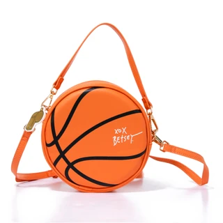 Thumbnail 1: Betsey Johnson Game Day Basketball Crossbody Bag with Whistle Charm 