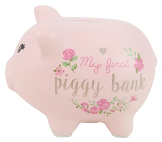 Thumbnail 1: Baby Essentials My First Piggy Bank for Baby Girls 