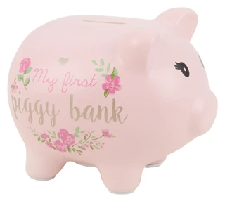 Thumbnail 2: Baby Essentials My First Piggy Bank for Baby Girls 