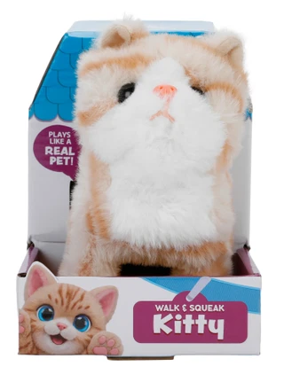 Thumbnail 1: Code Red Novelties Pet Pals Walk & Squeak Kitty Toy 