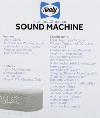 Thumbnail 2: Sealy 5-In-1 Multifunction Wireless Speaker  