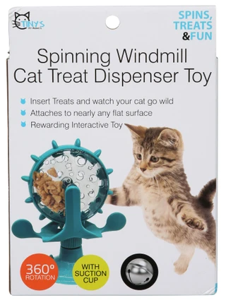 Thumbnail 2: Tiny's Pet Products  Spinning Windmill Cat Treat Dispenser Toy 