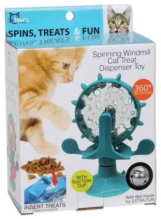 Thumbnail 1: Tiny's Pet Products  Spinning Windmill Cat Treat Dispenser Toy 