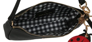 Thumbnail 2: Nanette Lepore Frannie Baguette Pebble Grain Wristlet with Ladybug Charm 