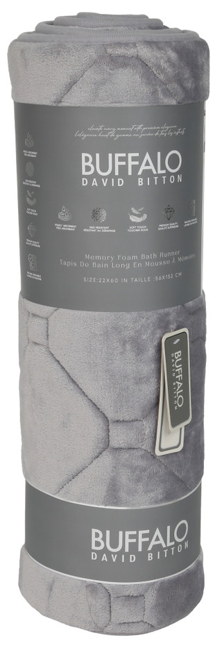 Thumbnail 1: Buffalo 22x60 Lux Tile Memory Foam Bath Runner  