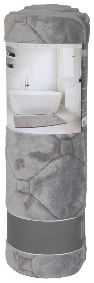 Thumbnail 2: Buffalo 22x60 Lux Tile Memory Foam Bath Runner  
