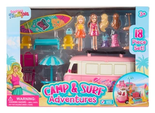 Thumbnail 1: Brooklyn Lollipop 18 Pc Camp & Surf Adventures Play Set 