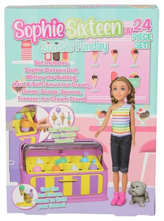 Thumbnail 2: Brooklyn Lollipop 24 Pc Sophie Sixteen Sundae Funday Ice Cream Parlor Set  