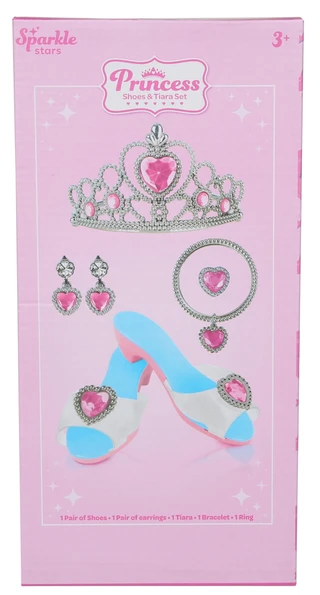 Thumbnail 2: Sparkle Stars Princess Shoes And Tiara Set w/ Earrings Ring & Bracelet 