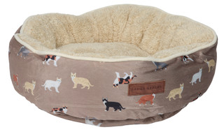 Thumbnail 1: Laura Ashley 18 in Cat Print Plush Pet Bed 