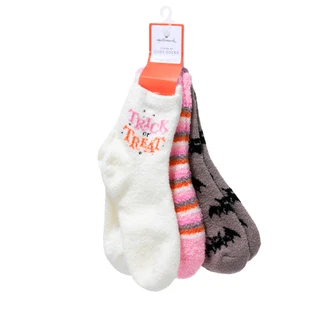 Thumbnail 1: Hallmark Women's 3 Pk Halloween Themed Cozy Socks 