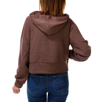 Thumbnail 2: Bearpaw Outdoors Women's Ottoman Ripple Textured 2 Pocket Zip Up Hoodie 