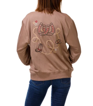 Thumbnail 2: Taelynn Women's Long Sleeve Western Sweatshirt 