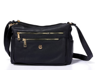 Thumbnail 1: Gloria Vanderbilt Multi Compartment Double Zipper Crossbody Satchel 