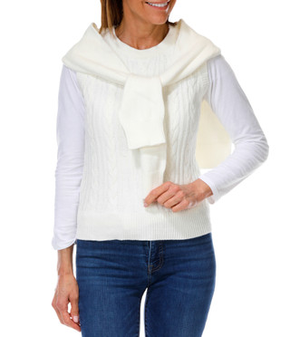 Thumbnail 1: Vigoss Juniors Cable Twofer Sweater 