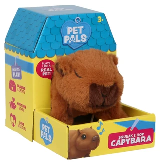 Thumbnail 1: Pet Pals Plush Squeak & Hop Pet Pal Capybara 