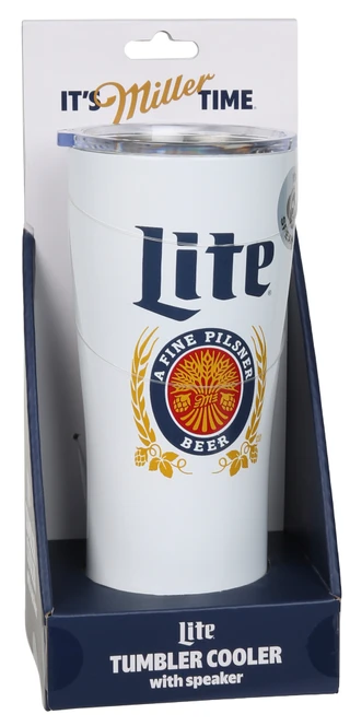 Thumbnail 1: Miller Brewing Co. Logo Tumbler with Built-in Removable Bluetooth Speaker 