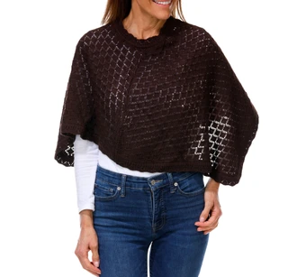 Thumbnail 1: Vigoss Women's Open Crochet Poncho 