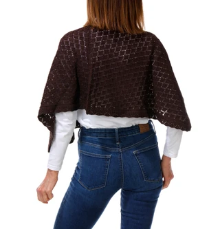 Thumbnail 2: Vigoss Women's Open Crochet Poncho 