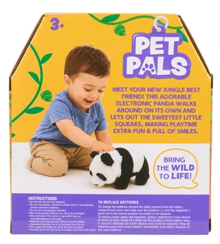 Thumbnail 2: Color Red Novelties  Pet Pals Squeak & Walk Panda Toy 