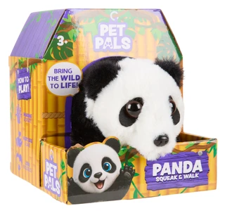 Thumbnail 1: Color Red Novelties  Pet Pals Squeak & Walk Panda Toy 