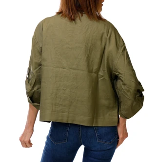 Thumbnail 3: Current Elliot Women's Rolled Sleeve Button Front Jacket 