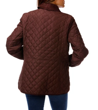 Thumbnail 2: JONES NEW YORK Women's Quilted 2 Pocket Snap Up Barn Jacket 