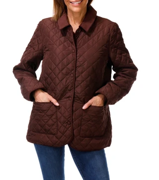 Thumbnail 1: JONES NEW YORK Women's Quilted 2 Pocket Snap Up Barn Jacket 