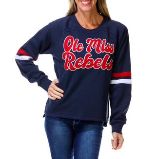 Thumbnail 1: Ole Miss Rebels Women's Long Sleeve Team Crew Pull Over Sweatshirt  