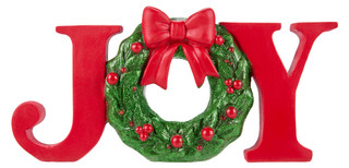 Thumbnail 1: Magical Season 12x5 Christmas Joy Wreath Accent 