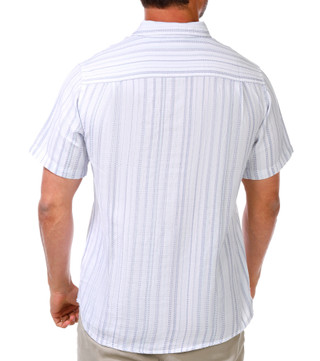 Thumbnail 2: Weatherproof Vintage Men's Short Sleeve Button Down Striped Shirt 