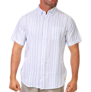 Thumbnail 1: Weatherproof Vintage Men's Short Sleeve Button Down Striped Shirt 