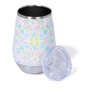 Thumbnail 2: Meteor Wildflower Waltz Pastel Insulated Wine Tumbler 