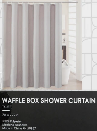 Thumbnail 2: SECONDARY Waffle Box Shower Curtain 