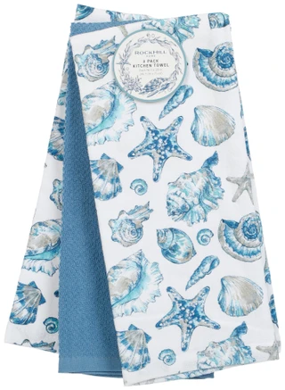Thumbnail 1: Colordrift Painted Sea Kitchen Towel Set - 3 Piece 