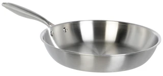 Thumbnail 1: Bombay Brushed Stainless Steel Fry Pan - 12" 
