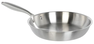 Thumbnail 1: Bombay Brushed Stainless Steel Fry Pan - 10" 