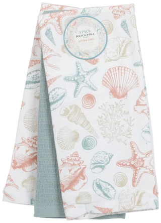 Thumbnail 1: Colordrift Ocean Essence Kitchen Towel Set - 3 Piece 