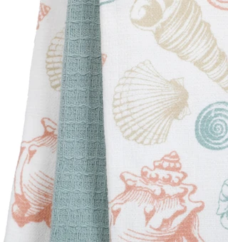 Thumbnail 2: Colordrift Ocean Essence Kitchen Towel Set - 3 Piece 