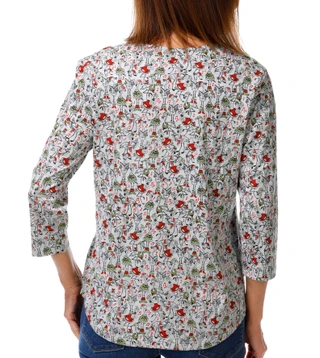 Thumbnail 3: Coral Bay Women's 3/4 Sleeve Christmas Flamingo Tee 